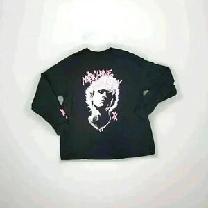 MGK Machine Gun Kelly Shirt XL Black Graphic Pink Portrait XX Long Sleeve